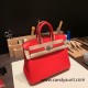 Hermes Birkin 25cm swift S3/Rouge Cœur Silver Hardware Full Handmade 085 Hermes Birkin 25cm swift S3/Rouge Cœur Silver Hardware Full Handmade 085
