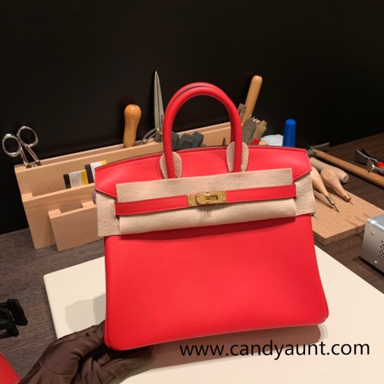 Hermes Birkin 25cm swift S3 /Rouge Cœur Silver Hardware Full Handmade 086 Hermes Birkin 25cm swift S3 /Rouge Cœur Silver Hardware Full Handmade 086