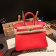Hermes Birkin 25cm swift S3 /Rouge Cœur Silver Hardware Full Handmade 086 Hermes Birkin 25cm swift S3 /Rouge Cœur Silver Hardware Full Handmade 086
