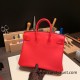 Hermes Birkin 25cm swift S3 /Rouge Cœur Silver Hardware Full Handmade 086 Hermes Birkin 25cm swift S3 /Rouge Cœur Silver Hardware Full Handmade 086