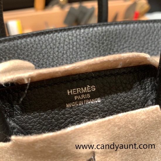 Hermes Birkin 25cm togo 89/Black (Noir) Silver Hardware Full Handmade 090 Hermes Birkin 25cm togo 89/Black (Noir) Silver Hardware Full Handmade 090