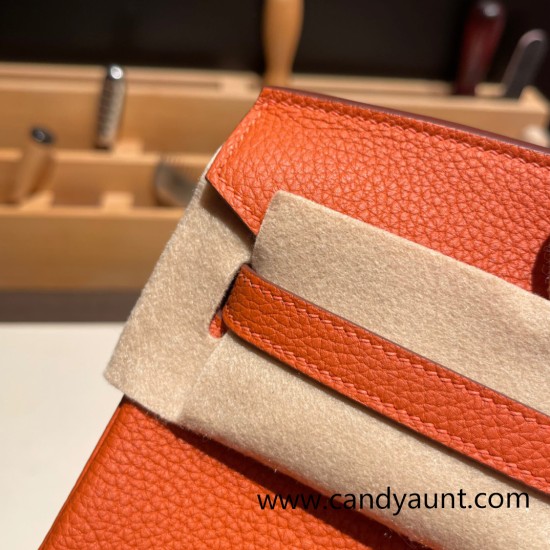 Hermes Birkin 25cm togo R1/Terre Battue Silver Hardware Full Handmade 093 Hermes Birkin 25cm togo R1/Terre Battue Silver Hardware Full Handmade 093