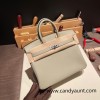 Hermes Birkin 25cm togo Q1 /Sauge Silver Hardware Full Handmade 108