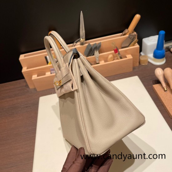 Hermes Birkin 25cm togo 81/Gris Tourterelle Gold Hardware Full Handmade 112 Hermes Birkin 25cm togo 81/Gris Tourterelle Gold Hardware Full Handmade 112