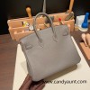 Hermes Birkin 25cm togo 8F/Etain  Rose Gold  Hardware Full Handmade 120