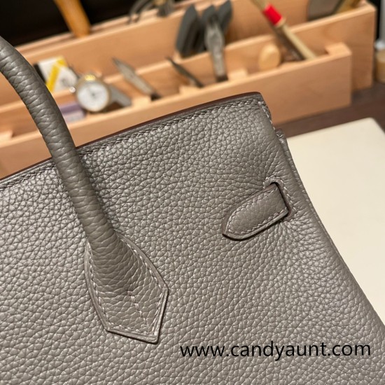 Hermes Birkin 25cm togo 8F/Etain Rose Gold Hardware Full Handmade 120 Hermes Birkin 25cm togo 8F/Etain Rose Gold Hardware Full Handmade 120