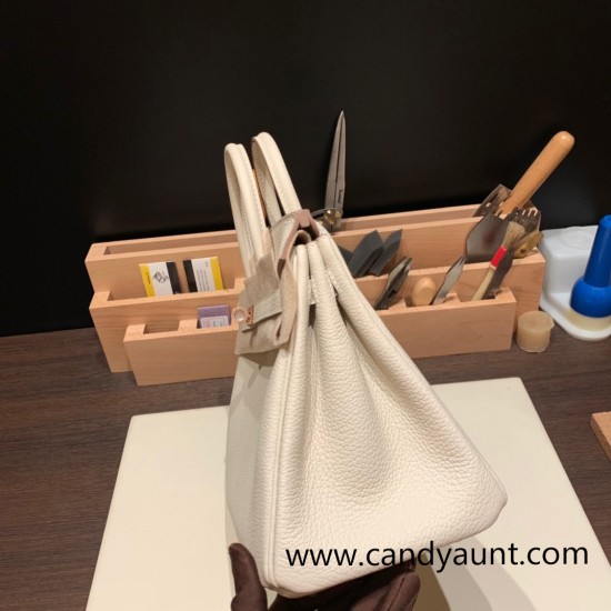 Hermes Birkin 25cm togo 10/ Craie Rose Gold Hardware Full Handmade 123 Hermes Birkin 25cm togo 10/ Craie Rose Gold Hardware Full Handmade 123