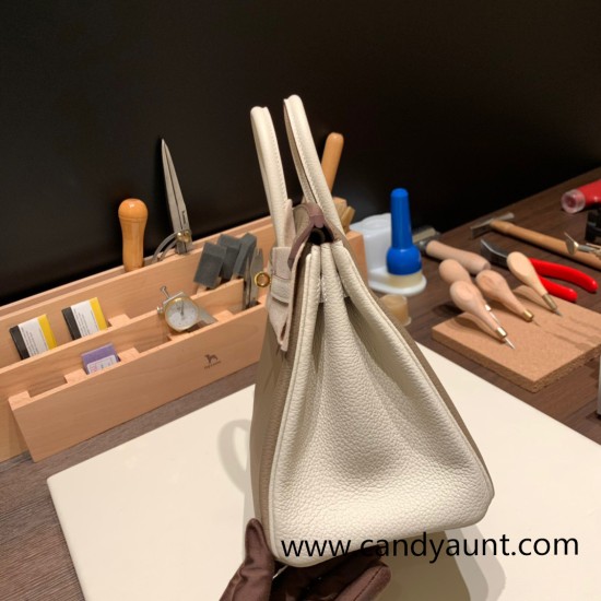 Hermes Birkin 25cm togo new stock Birkin 18/Étoupe Grey&10 /Craie Full Handmade 136 Hermes Birkin 25cm togo new stock Birkin 18/Étoupe Grey&10 /Craie Full Handmade 136