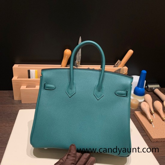 Hermes Birkin 25cm togo new stock Birkin Z6 /Malachite Silver Hardware Full Handmade 140 Hermes Birkin 25cm togo new stock Birkin Z6 /Malachite Silver Hardware Full Handmade 140