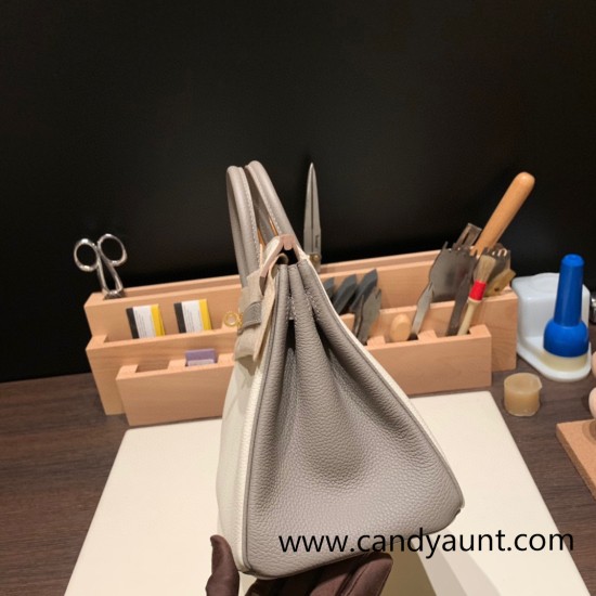 Hermes Birkin 25cm togo new stock Birkin 10 /Craie & M8 /Gris Asphalt Full Handmade 142 Hermes Birkin 25cm togo new stock Birkin 10 /Craie & M8 /Gris Asphalt Full Handmade 142