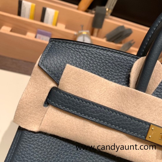 Hermes Birkin 25cm togo 6O/Vert Cypres & S4 /Deep Blue Full Handmade 148 Hermes Birkin 25cm togo 6O/Vert Cypres & S4 /Deep Blue Full Handmade 148