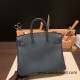 Hermes Birkin 25cm togo 6O/Vert Cypres & S4 /Deep Blue Full Handmade 148 Hermes Birkin 25cm togo 6O/Vert Cypres & S4 /Deep Blue Full Handmade 148