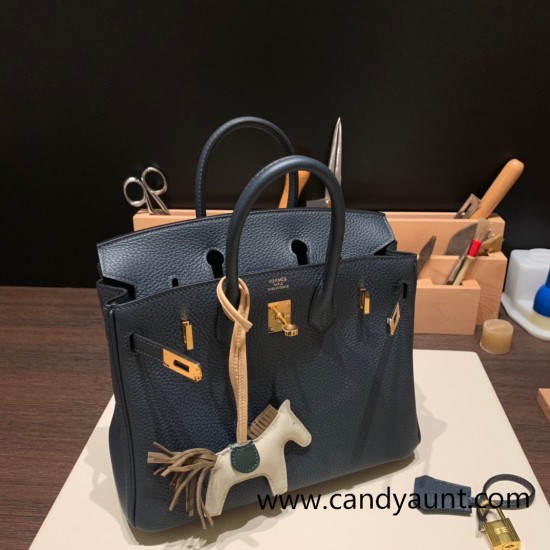 Hermes Birkin 25cm togo 6O/Vert Cypres & S4 /Deep Blue Full Handmade 148 Hermes Birkin 25cm togo 6O/Vert Cypres & S4 /Deep Blue Full Handmade 148