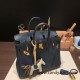 Hermes Birkin 25cm togo 6O/Vert Cypres & S4 /Deep Blue Full Handmade 148 Hermes Birkin 25cm togo 6O/Vert Cypres & S4 /Deep Blue Full Handmade 148