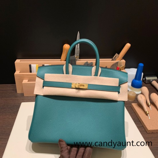 Hermes Birkin 25cm togo Z6 /Malachite Gold Hardware Full Handmade 149 Hermes Birkin 25cm togo Z6 /Malachite Gold Hardware Full Handmade 149