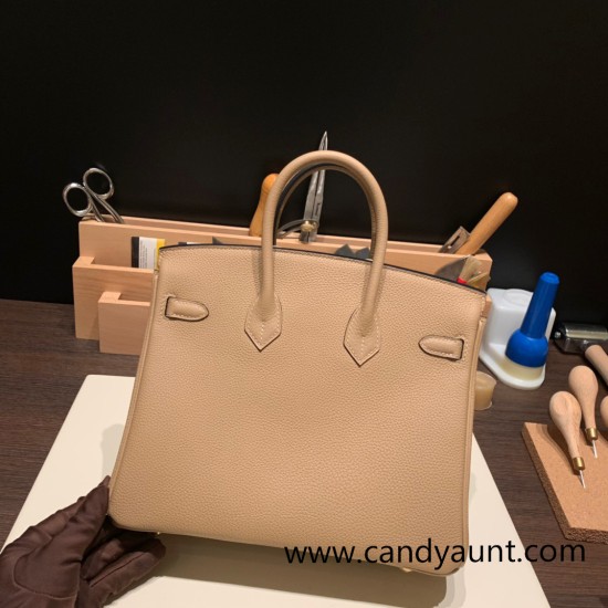 Hermes Birkin 25cm togo 14/Beige Gold Hardware Full Handmade 150 Hermes Birkin 25cm togo 14/Beige Gold Hardware Full Handmade 150