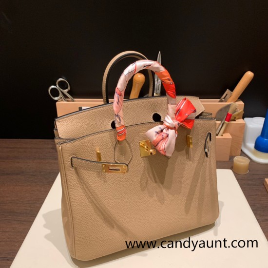 Hermes Birkin 25cm togo 14/Beige Gold Hardware Full Handmade 150 Hermes Birkin 25cm togo 14/Beige Gold Hardware Full Handmade 150