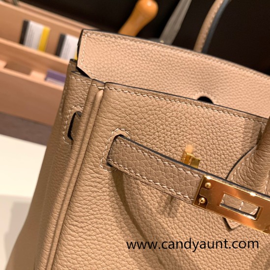 Hermes Birkin 25cm togo 14/Beige Gold Hardware Full Handmade 150 Hermes Birkin 25cm togo 14/Beige Gold Hardware Full Handmade 150