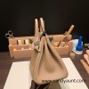 Hermes Birkin 25cm togo 14/Beige Silver Hardware Full Handmade 151