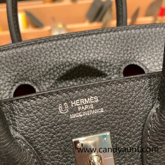 Hermes Birkin 25cm togo 89 /Black (Noir) Silver Hardware Full Handmade 154 Hermes Birkin 25cm togo 89 /Black (Noir) Silver Hardware Full Handmade 154