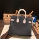Hermes Birkin 25cm togo 89 /Black (Noir) & 01 /White Silver Hardware Full Handmade 155 Hermes Birkin 25cm togo 89 /Black (Noir) & 01 /White Silver Hardware Full Handmade 155