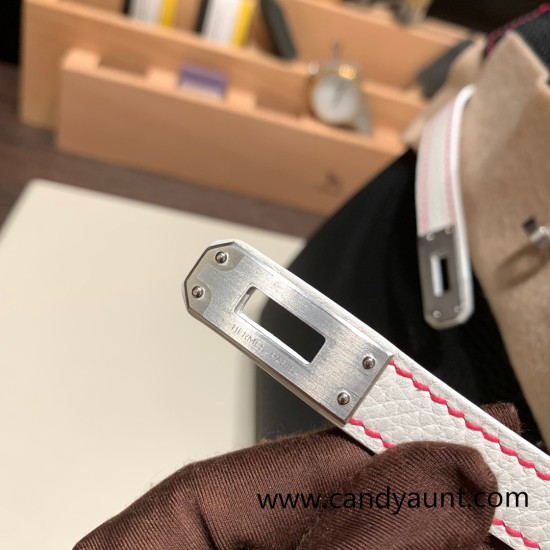 Hermes Birkin 25cm togo 89 /Black (Noir) & 01 /White Silver Hardware Full Handmade 155 Hermes Birkin 25cm togo 89 /Black (Noir) & 01 /White Silver Hardware Full Handmade 155