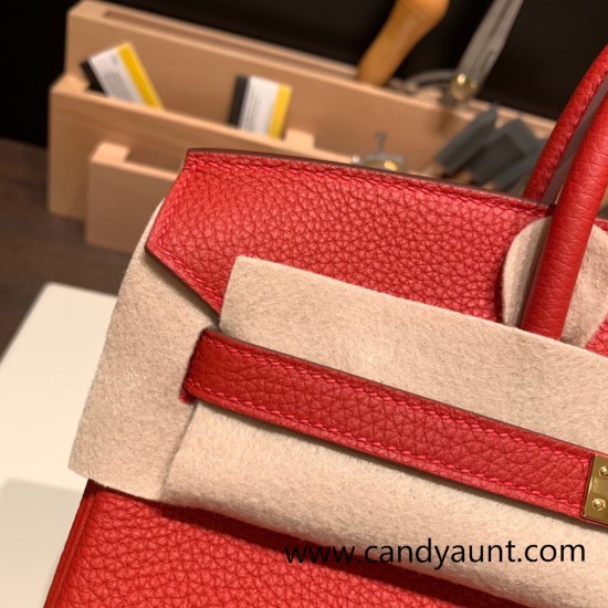 Hermes Birkin 25cm togo S3 /Rouge Cœur Gold Hardware Full Handmade 157 Hermes Birkin 25cm togo S3 /Rouge Cœur Gold Hardware Full Handmade 157