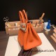 Hermes Birkin 25cm togo 93/Orange Silver Hardware Full Handmade 158 Hermes Birkin 25cm togo 93/Orange Silver Hardware Full Handmade 158