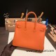 Hermes Birkin 25cm togo 93/Orange Silver Hardware Full Handmade 158 Hermes Birkin 25cm togo 93/Orange Silver Hardware Full Handmade 158