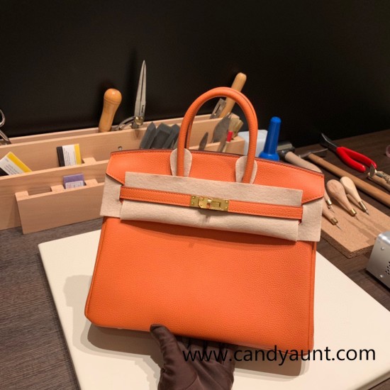 Hermes Birkin 25cm togo 93 /Orange Gold Hardware Full Handmade 159 Hermes Birkin 25cm togo 93 /Orange Gold Hardware Full Handmade 159