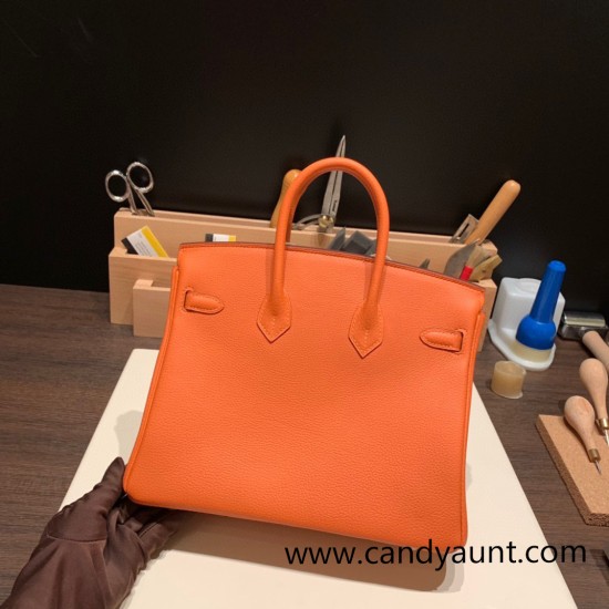 Hermes Birkin 25cm togo 93 /Orange Gold Hardware Full Handmade 159 Hermes Birkin 25cm togo 93 /Orange Gold Hardware Full Handmade 159
