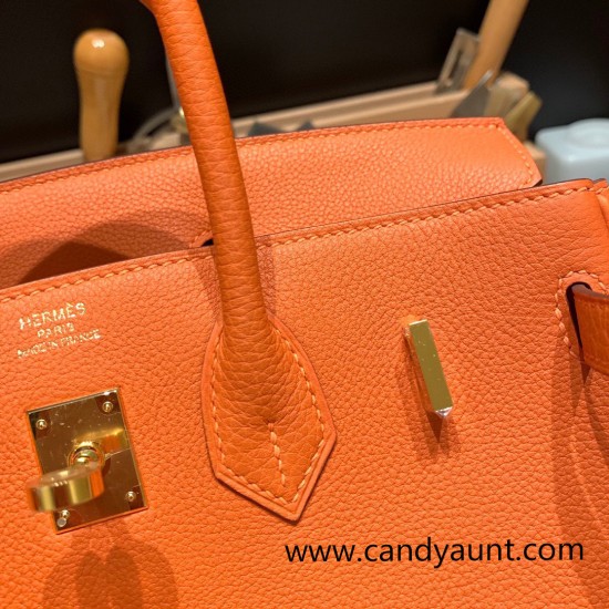 Hermes Birkin 25cm togo 93 /Orange Gold Hardware Full Handmade 159 Hermes Birkin 25cm togo 93 /Orange Gold Hardware Full Handmade 159