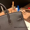 Hermes Birkin 25cm togo 37/Gold & 46 /Ebene Silver Hardware Full Handmade 160