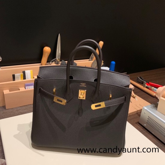Hermes Birkin 25cm togo 46/Ebene Gold Hardware Full Handmade 162 Hermes Birkin 25cm togo 46/Ebene Gold Hardware Full Handmade 162