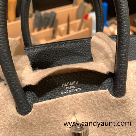 Hermes Birkin 25cm togo 88/ Graphite Silver Hardware Full Handmade 164 Hermes Birkin 25cm togo 88/ Graphite Silver Hardware Full Handmade 164