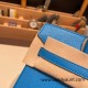 Hermes Birkin 25cm Chevre 0F /Blue Frida Silver Hardware Full Handmade 168 Hermes Birkin 25cm Chevre 0F /Blue Frida Silver Hardware Full Handmade 168