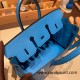 Hermes Birkin 25cm Chevre 0F /Blue Frida Silver Hardware Full Handmade 168 Hermes Birkin 25cm Chevre 0F /Blue Frida Silver Hardware Full Handmade 168