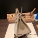 Hermes Birkin 25cm Chevre 80 /Pearl Grey& 18/Étoupe Grey Silver Hardware Full Handmade 170 Hermes Birkin 25cm Chevre 80 /Pearl Grey& 18/Étoupe Grey Silver Hardware Full Handmade 170