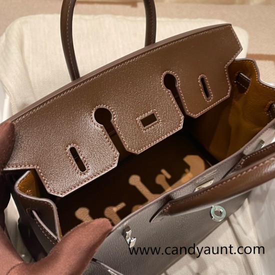 Hermes Birkin 25cm Chevre 41/Havane & 37 /Gold Gold Hardware Full Handmade 171 Hermes Birkin 25cm Chevre 41/Havane & 37 /Gold Gold Hardware Full Handmade 171