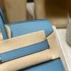 【Birkin Bag 】Togo 25cm 7B Turquoise Blue Silver 