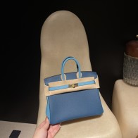 【NEW】 HERMES Birkin 25 Togo  1P Colvert   ×P3 Blue du Nord Gold 