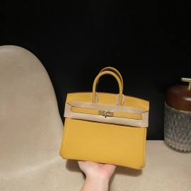 【 HERMES】Birkin 25 Togo  9D Jaune Ambre 