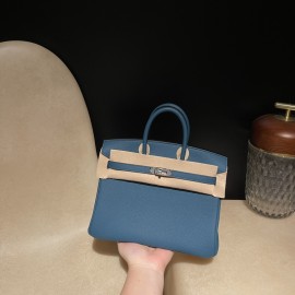 【 HERMES】Birkin 25 Togo  W0 Vert Bosphore Silver