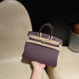 【 HERMES】Birkin 25 Togo  N5 CASSIS   Gold 