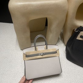 【2024-2025 NEW】 HERMES Birkin 25 Togo  80 Gris perle ×0L Gris Meyer Silver