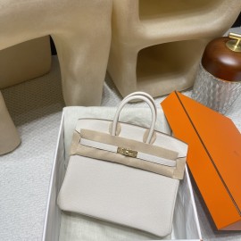 【Bag 】 HERMES Birkin 25 Togo  10 Craie   Gold 