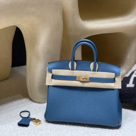 【Bag 】 HERMES Birkin 25 Togo  1P Colvert   Gold