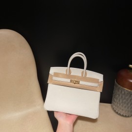【 HERMES】Birkin 25 Togo  01 White  Gold 