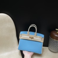 【NEW】 HERMES Birkin 25 Togo  P3 Blue du Nord ×10 Craie   Gold 