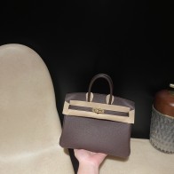 【NEW】 HERMES Birkin 25 Togo  47 Chocolat  ×37 Gold 